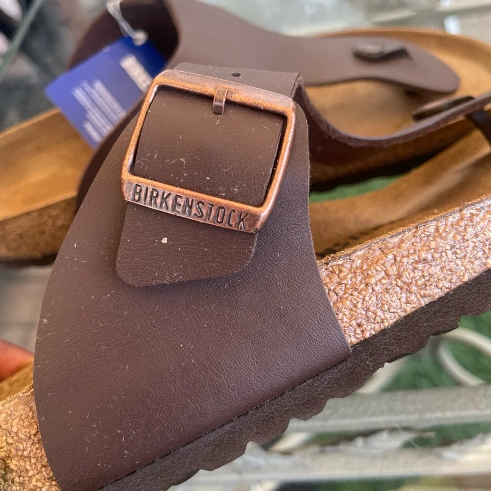 NIB Birkenstock Gizeh Oiled Leather In Habana 7953062